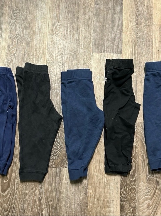 Carter's Other - 5 Pairs Of Toddler Boy Pants Navy Blue Black Khakis Sweatpants Size 12-18 Months